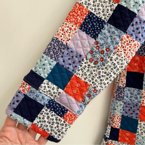 Land's End Patchwork Quilted Top Cottage Core Mixed Print Boho Nautical Country - Picture 3 of 8